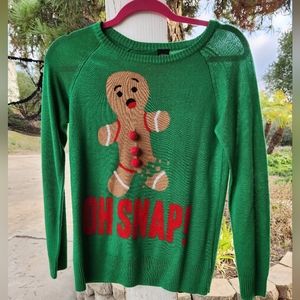 Oh Snap gingerbread man Christmas Sweater